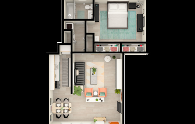 1 bed, 1 bath, 640 sqft, $1,350, Unit 203