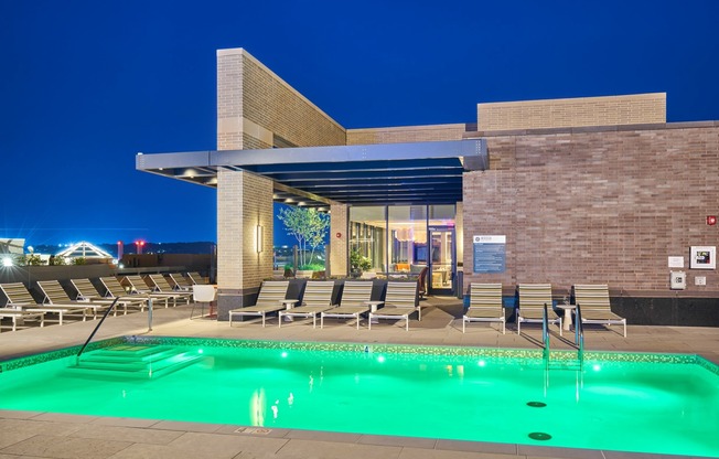 LED Lighting Switches Up The Nighttime Look Of The Rooftop Pool