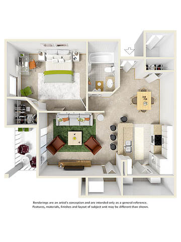 1 bed, 1 bath, 844 sqft, $1,675