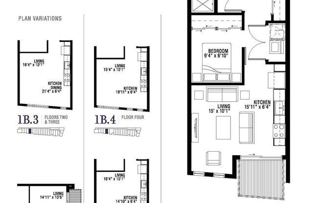 1 bed, 1 bath, 600 sqft, $1,485, Unit 605