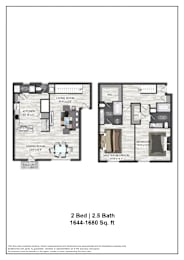 2 beds, 2.5 baths, $2,422