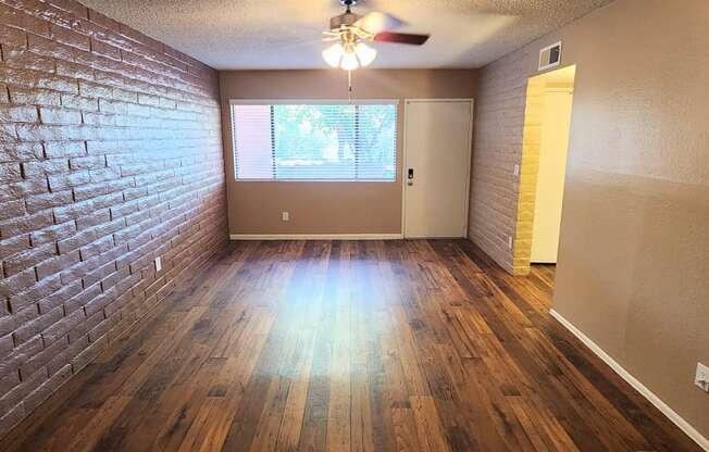 2x2 and a half Bath Brown Upgrade Spacious Living Room at Mission Palms Apartment Homes in Tucson AZ