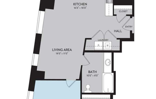 1 bed, 1 bath, 717 sqft, $1,894