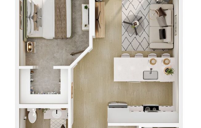 1 bed, 1 bath, 570 sqft, $1,525, Unit 403