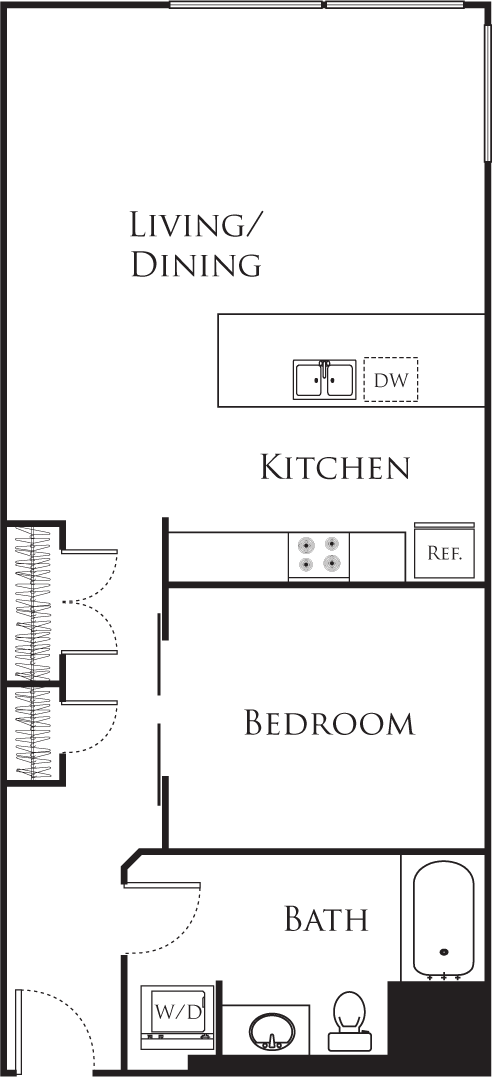 Studio, 1 bath, 725 sqft, $1,904, Unit 316