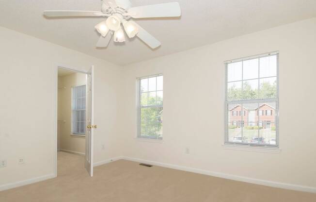 bedroom with fan