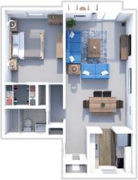 1 bed, 1 bath, 695 sqft, $1,060