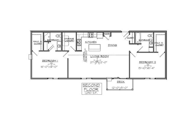 2 beds, 2 baths, 1,290 sqft, $1,429