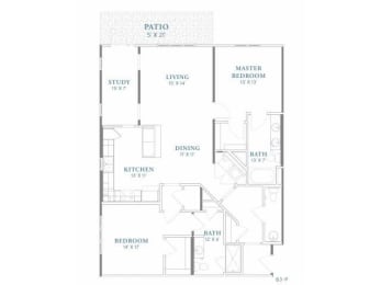 2 beds, 2.5 baths, 1,408 sqft, $2,691