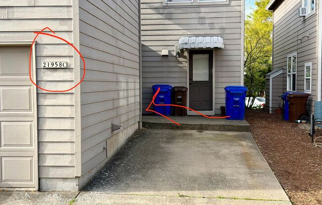 Newly Remodeled 1 Bedroom upstairs unit, with security locked private entry.