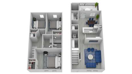 3 beds, 2 baths, 1,336 sqft, $1,250