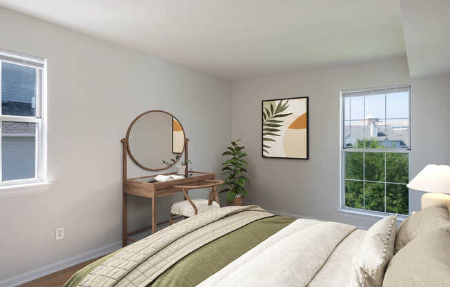 Bedroom with Hard Surface Flooring