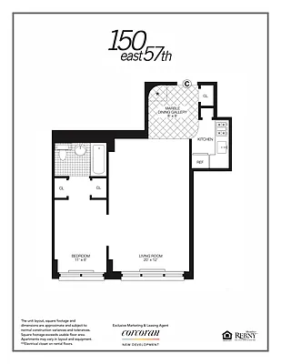 Studio, 1 bath, $4,250, Unit 21C