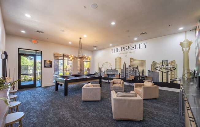 the lobby at the preserve at great pond apartments in windsor, ct