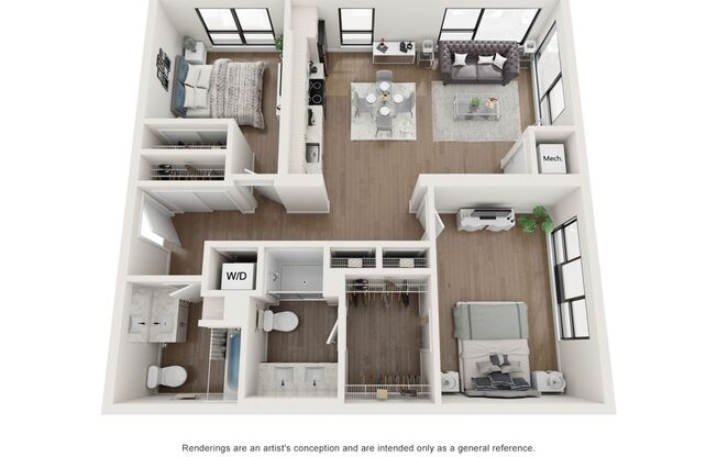 2 beds, 2 baths, 1,050 sqft, $2,050, Unit 201