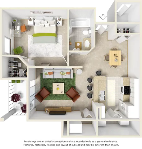 1 bed, 1 bath, 844 sqft, $1,625