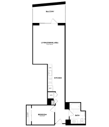 1 bed, 1 bath, 636 sqft, $2,749