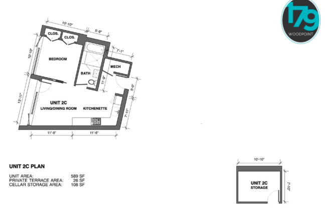 1 bed, 1 bath, $3,800, Unit 2C