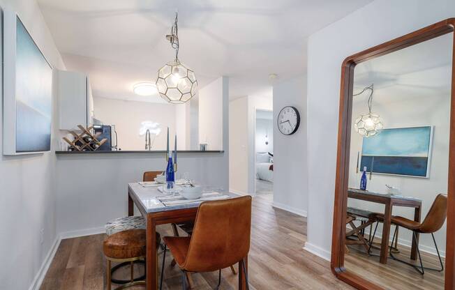 dining area in model