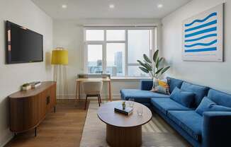 Living Room With Plenty Of Natural Lights at The Weaver, Pennsylvania, 19125