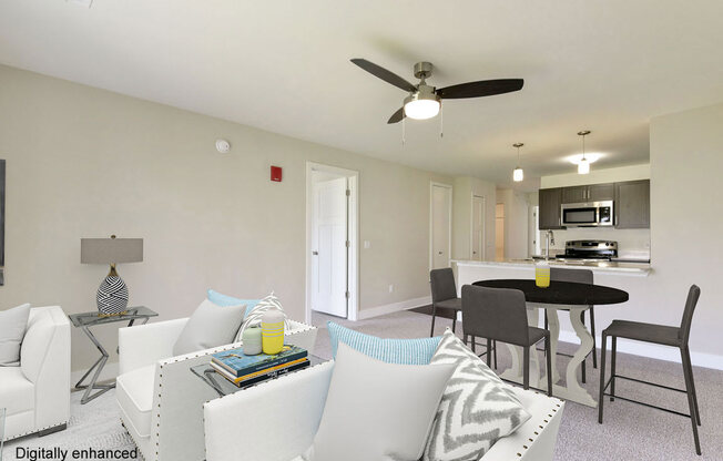 Spacious Living and Dining Areas at Chase Creek Apartment Homes, Huntsville, AL, 35811