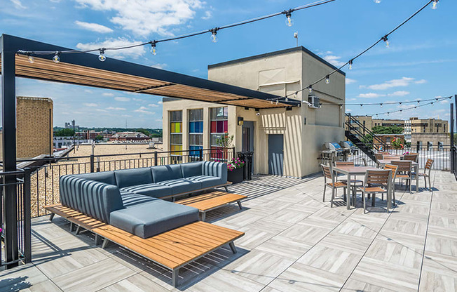 Rooftop deck with lounge area at Diplomat, Washington, DC, 20009