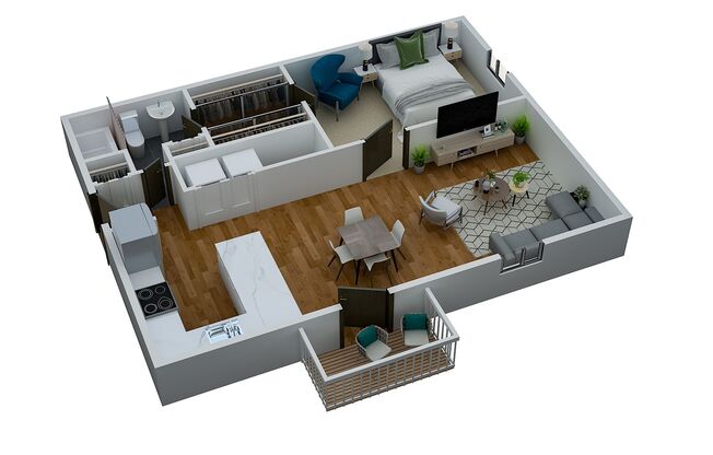 1 bed, 1 bath, 600 sqft, $942, Unit 1901 8B