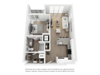 1 bed, 1 bath, 652 sqft, $2,110