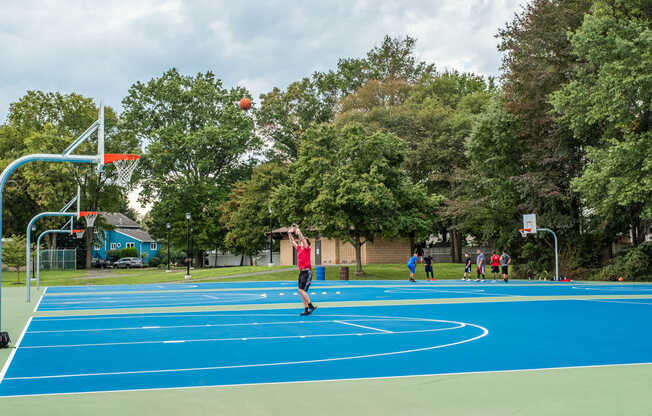Shoot some hoops at Spring Lake Park, just 2 miles away.
