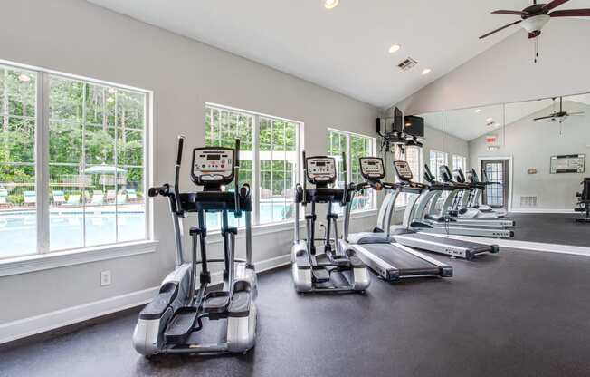 Brodick Hills fitness center with treadmills