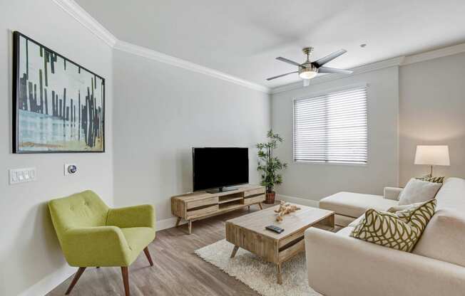 Living Room With TV at Apex Mission Valley, California