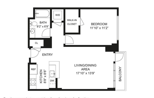 1 bed, 1 bath, 745 sqft, $3,000, Unit 506