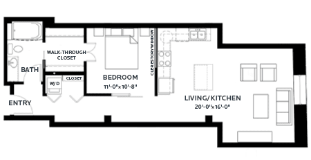 1 bed, 1 bath, 793 sqft, $1,697