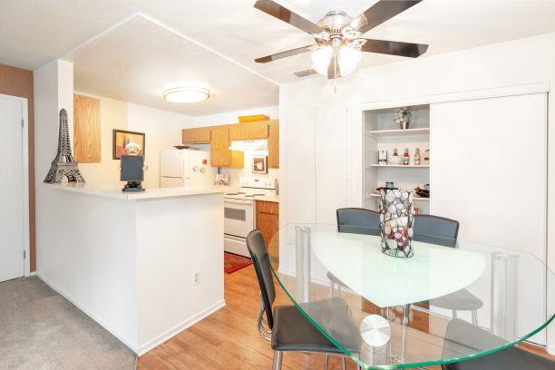 Dining Room and Kitchen View at Aspen Park Apartments, Sacramento, 95823