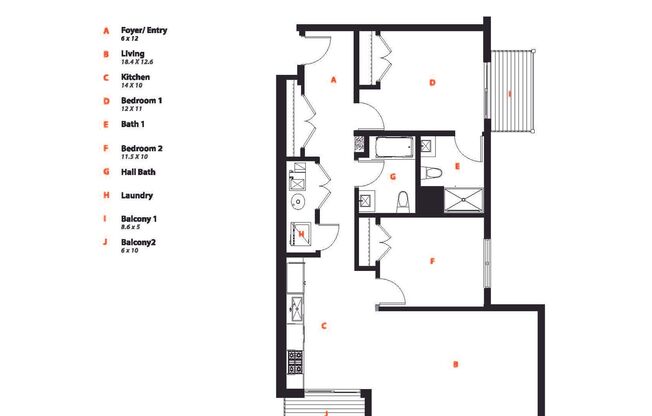 2 beds, 2 baths, 1,103 sqft, $3,995, Unit 201