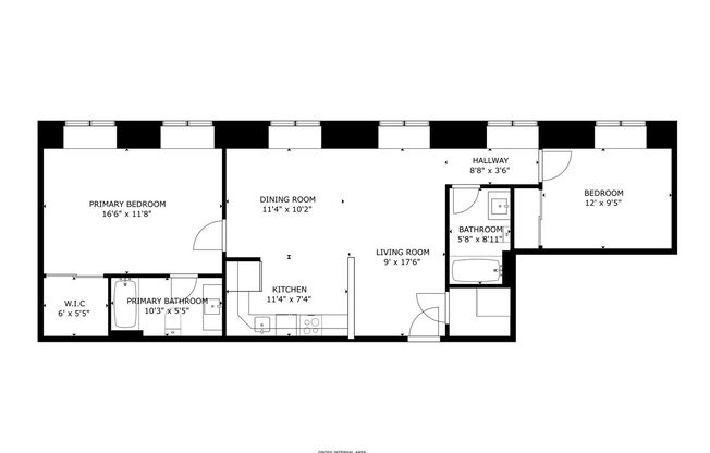 2 beds, 2 baths, 894 sqft, $1,795, Unit 104