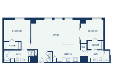 2 beds, 2 baths, 1,163 sqft, $1,827