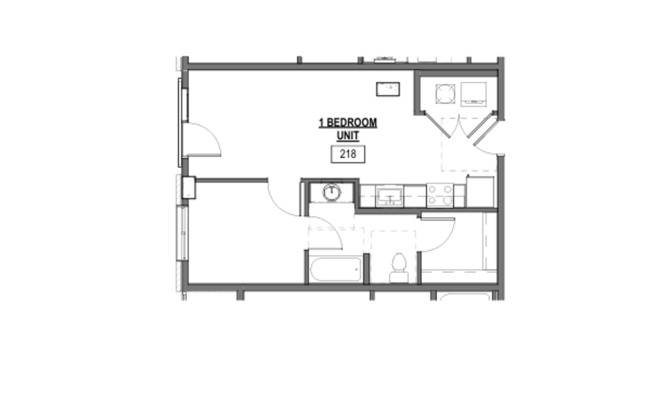 1 bed, 1 bath, 580 sqft, $1,899, Unit 1x1 - C