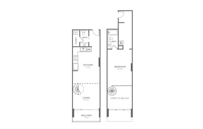 1 bed, 1.5 baths, 1,106 sqft, $2,599