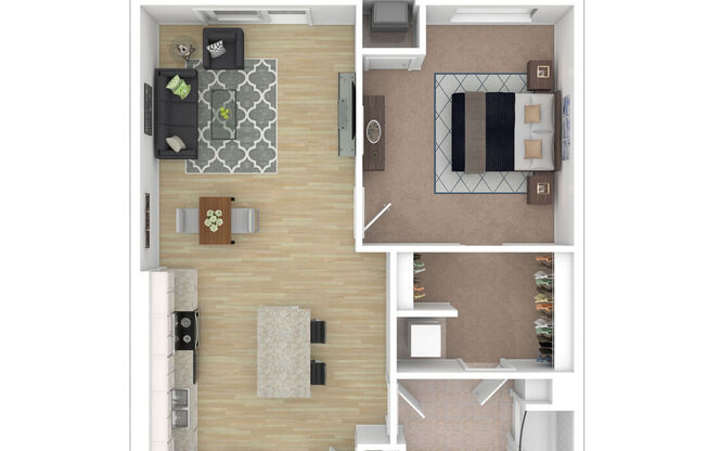 1 bed, 1 bath, 663 sqft, $1,615