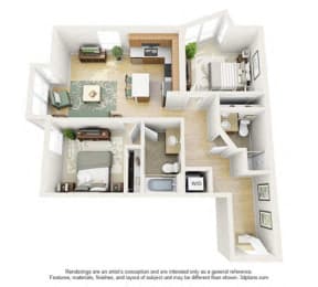 2 beds, 1 bath, 903 sqft, $3,799