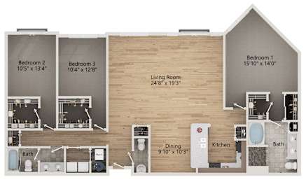 3 beds, 2.5 baths, 1,947 sqft, $3,852