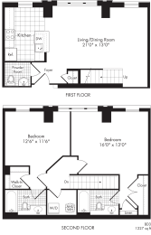 2 beds, 2.5 baths, 1,227 sqft, $2,854