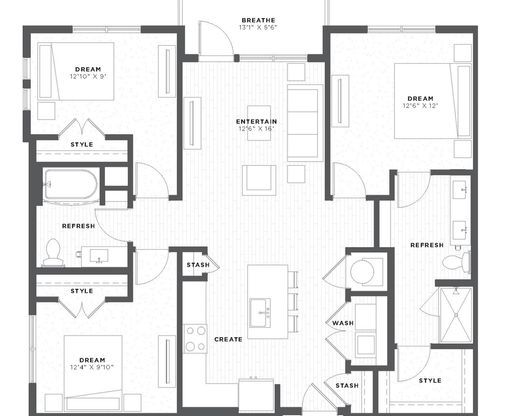 3 beds, 2 baths, 1,284 sqft, $1,499