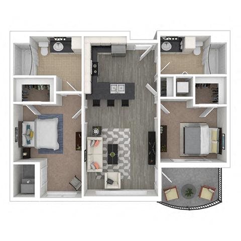 2 beds, 2 baths, $1,990