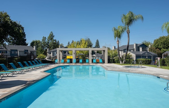 Autumn Oaks swimming pool and building views