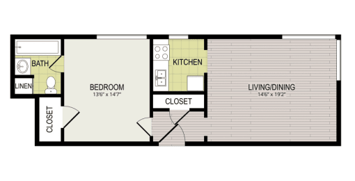 1 bed, 1 bath, 632 sqft, $1,865