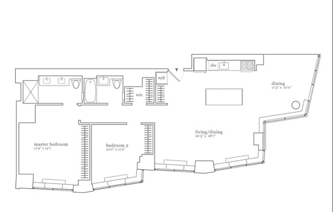 2 beds, 2 baths, $6,590