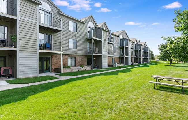 Balcony or Patio with Storage at Oak Shores Apartments in Oak Creek, WI