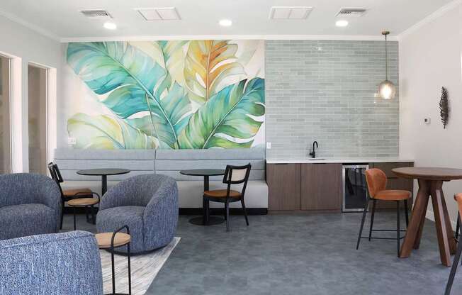 Club house with chairs